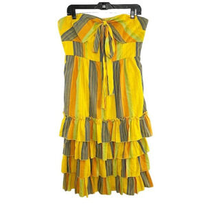 La Maison Talulah Bright Strapless Imperial Midi Dress Women's Size XL